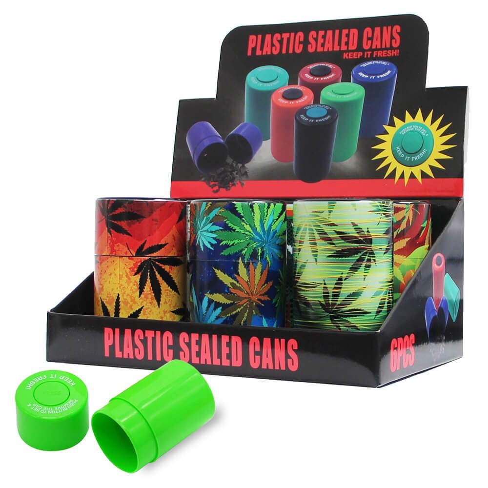 Bote de Plástico Hermético Weed EleHombrets (6pcs/display)